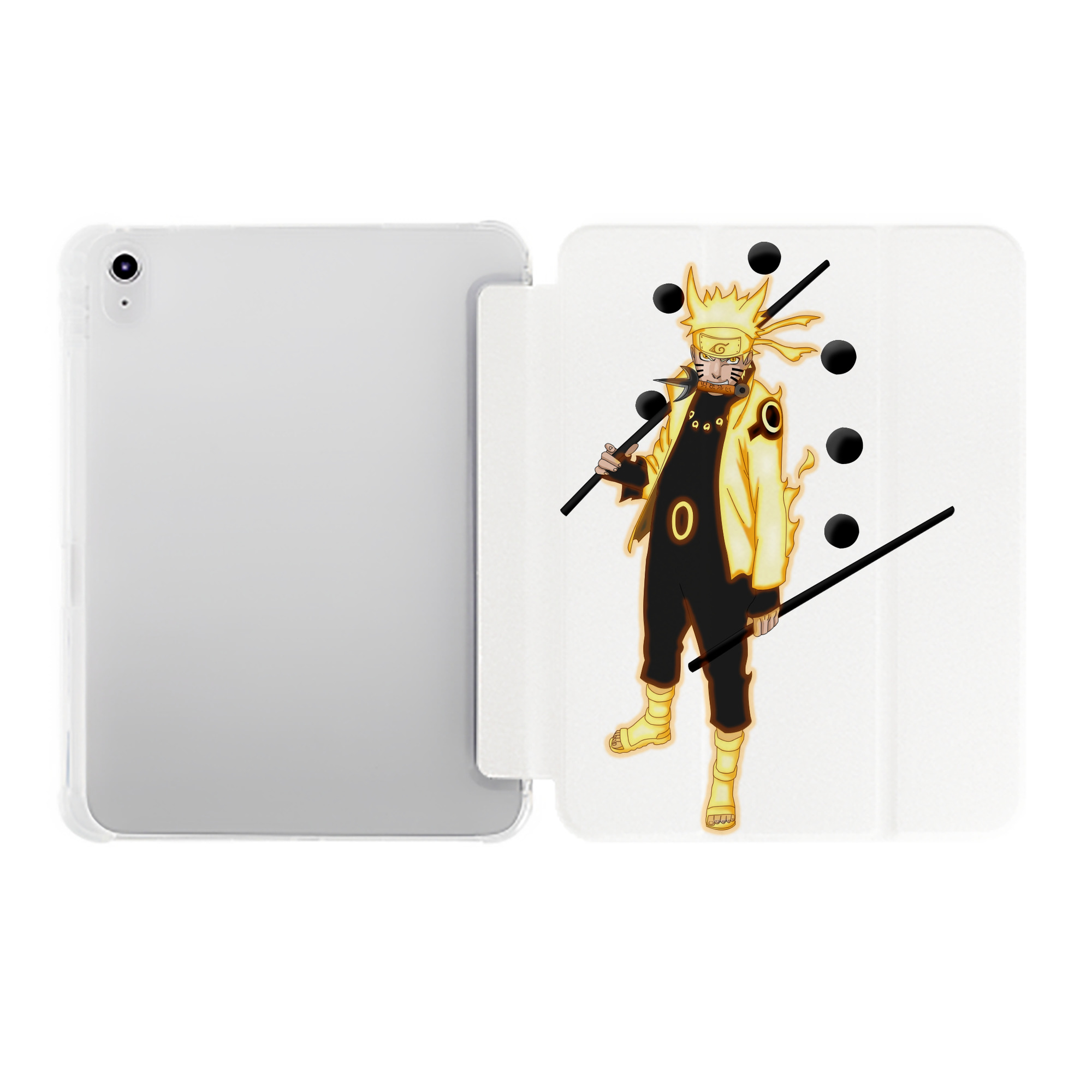 （画像用） NARUTO -ナルト- うずまき ナルト Uzumaki Naruto IPad ケース ペン収納付き 三つ折りスタンド PUレザー×シリコン 対応機種9.5/10.5/10.9インチ